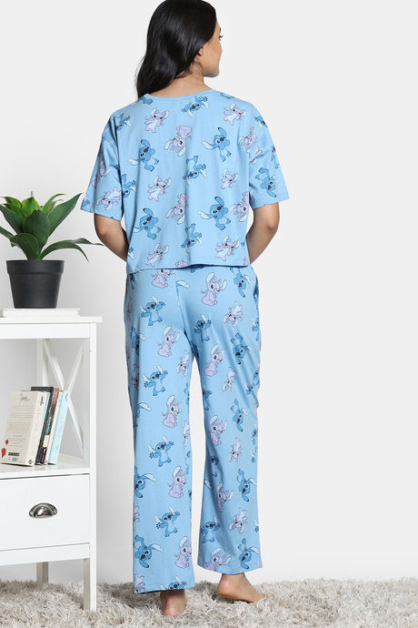 Zivame 2 Mile Fashion Knit Cotton Loungewear Set - Dusk Blue — image 5